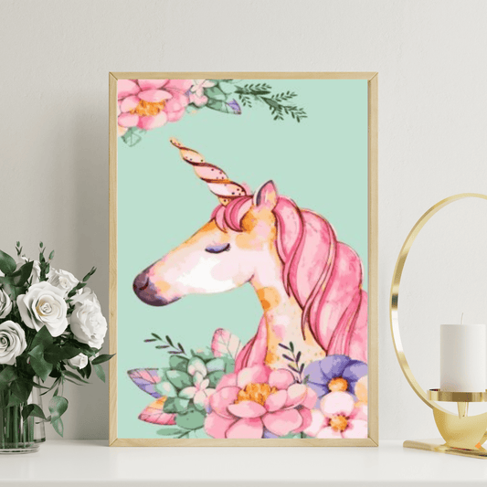 Dreamy Floral Unicorn - Artistry Numbers