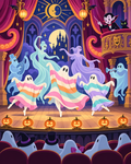 Halloween Ghostlight Theater Rehearsal Paint by Number Kit 24 Colors