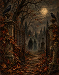Spectral Cemetery Walk – Printable Gothic Halloween Art