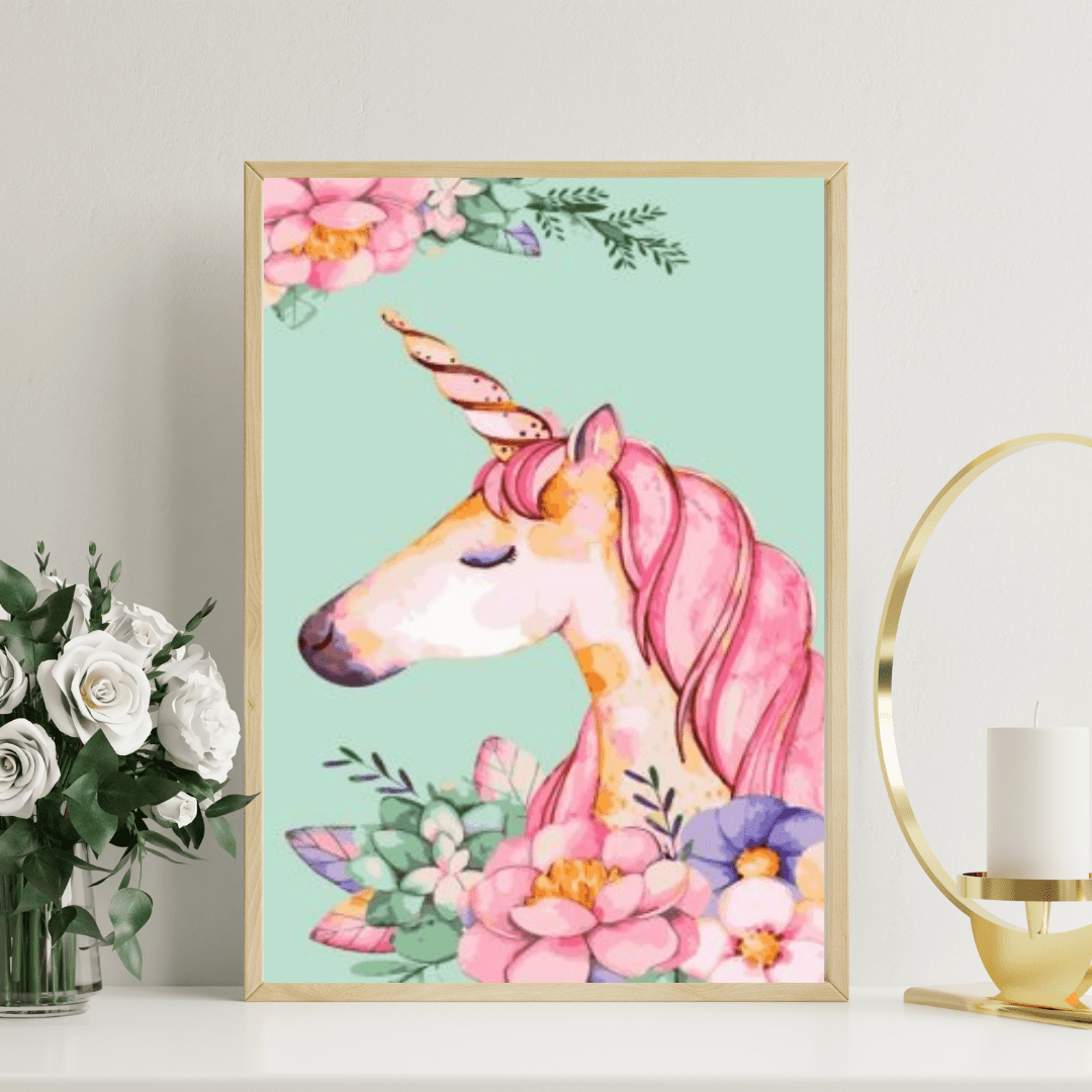 Dreamy Floral Unicorn -  Artistry Numbers