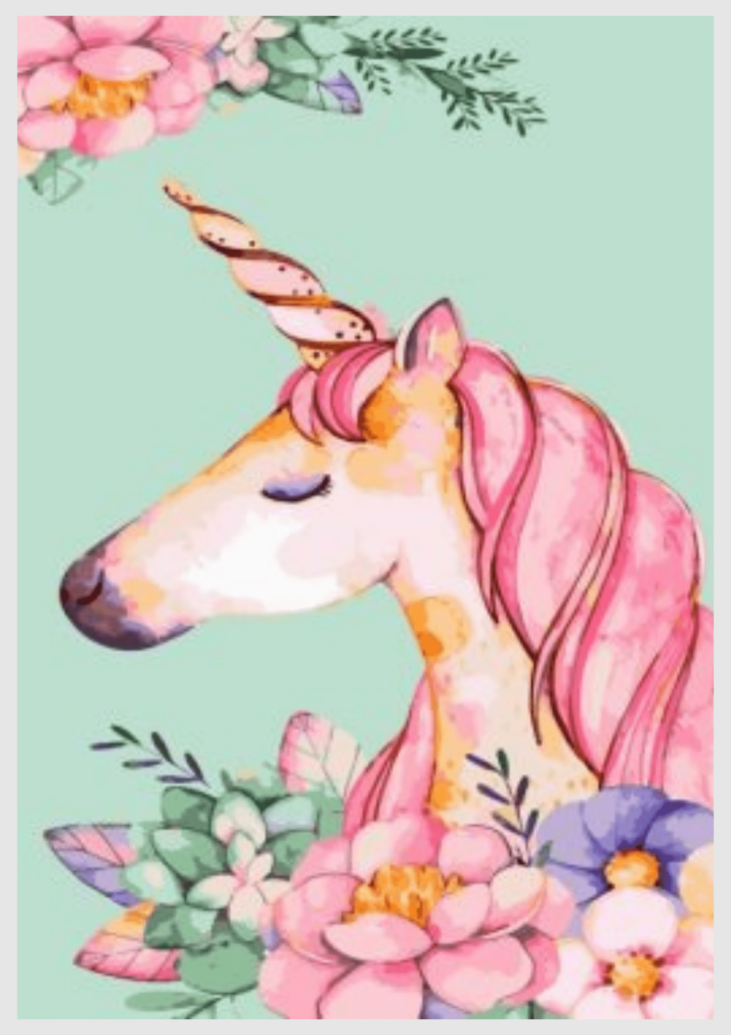 Dreamy Floral Unicorn -  Artistry Numbers