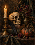 Skull, Roses and Pumpkin – Vintage Halloween Printable