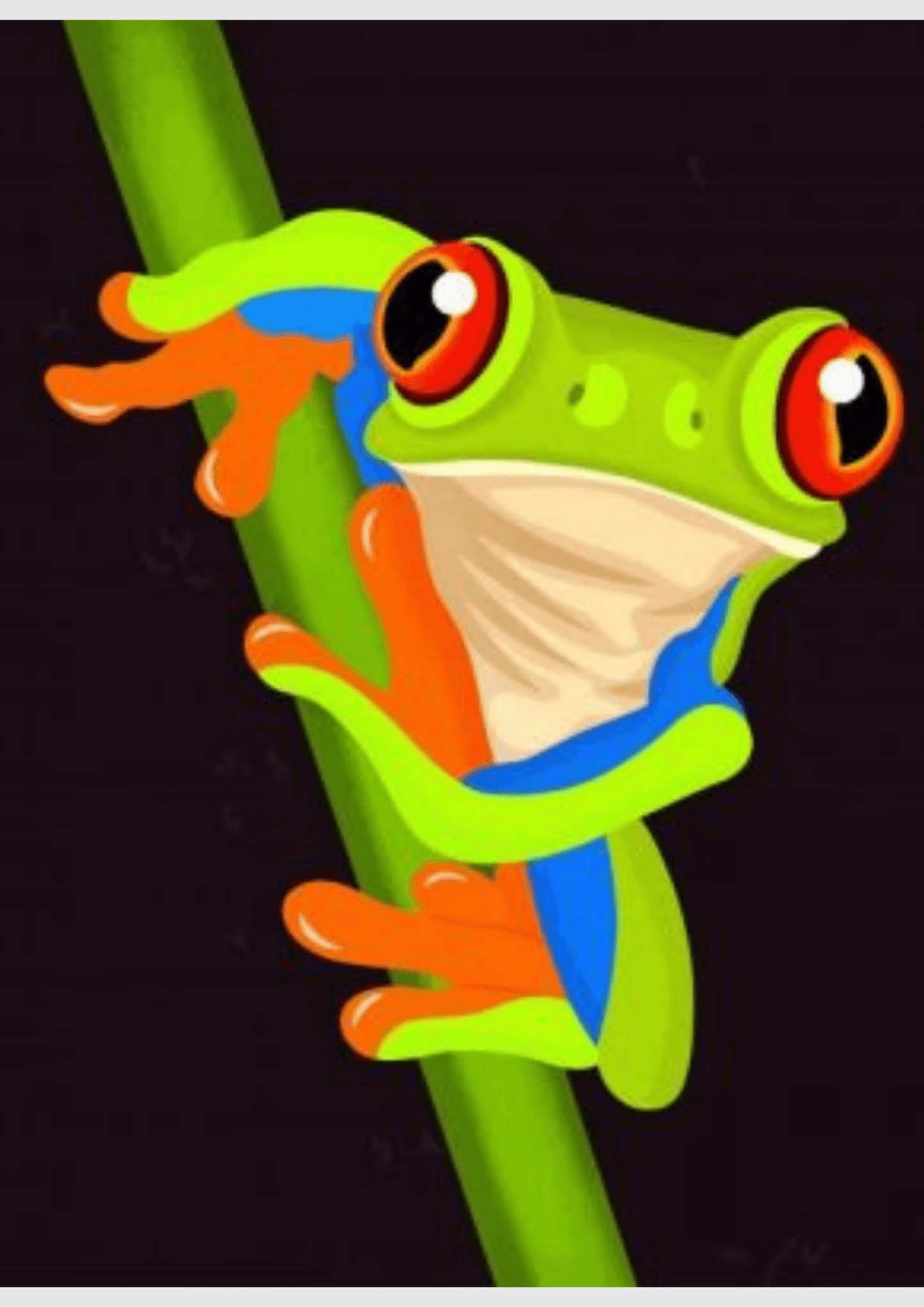 Vibrant Tree Frog on the Move -  Artistry Numbers