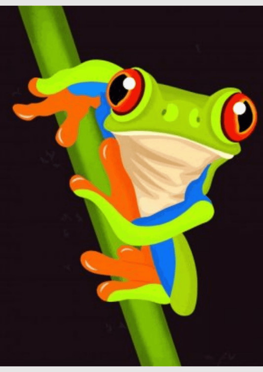 Vibrant Tree Frog on the Move -  Artistry Numbers
