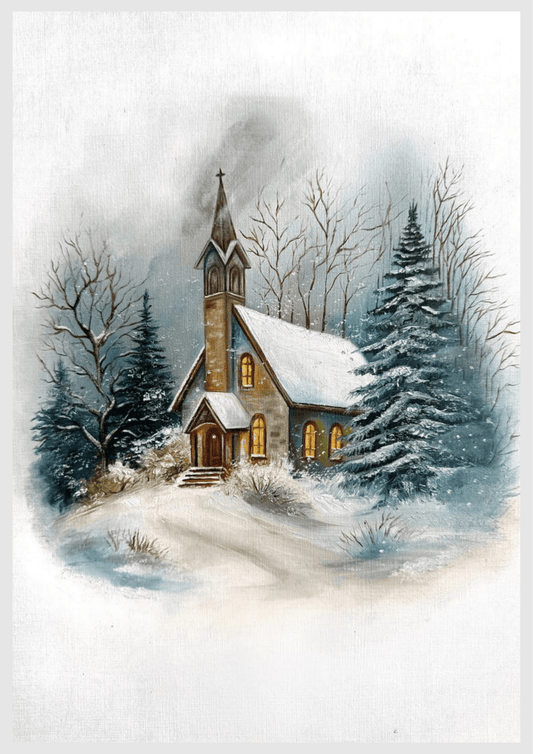 Winter Snow Landscape DIY -  Artistry Numbers