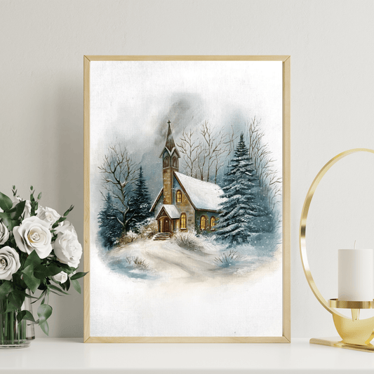 Winter Snow Landscape DIY -  Artistry Numbers
